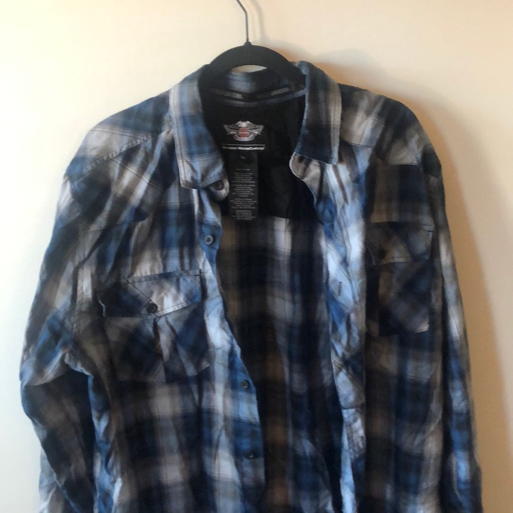 Harley-Davidson button down light weight flannel
